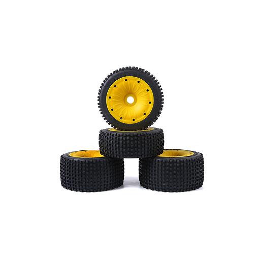 Rovan/Rofun Baja 5B Dirt Buster Block / Pin Wheel Tyres Set F/R